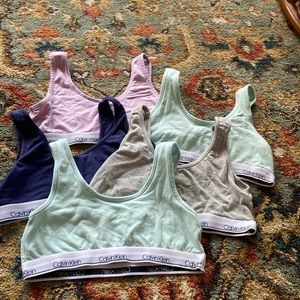 5 Calvin Klein lot of 10/12 sports bras